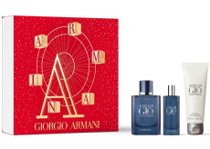Giorgio Armani Acqua di Gio Profondo parfémovaná voda 40 ml + parfémovaná voda 15 ml miniatura + sprchový gel 75 ml, dárková sada pro muže
