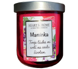 Heart & Home Svieža sójová sviečka s nápisom Mum 110 g