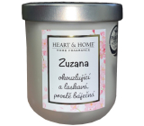 Heart & Home Svieža sójová sviečka s vôňou ľanu s názvom Zuzana 110 g