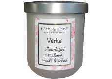 Heart & Home Svieža sójová sviečka s vôňou ľanu s menom Vera 110 g