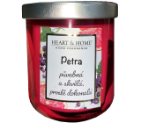 Heart & Home Svieža sójová sviečka s vôňou grapefruitu a čiernych ríbezlí s názvom Petra 110 g