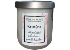 Heart & Home Svieža ľanová sójová sviečka s názvom Christine 110 g