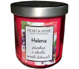 Heart & Home Svieža sójová sviečka s vôňou grapefruitu a čiernych ríbezlí s názvom Helena 110 g