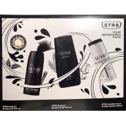 Str8 Original deodorant sprej 150 ml + sprchový gel 250 ml + Invisible Force antiperspirant deodorant sprej 150 ml, kosmetická sada pro muže