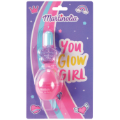 Martinelia You Glow Girl farebný balzam na pery 4,5 g + lak na nechty 2 ml, kozmetická sada pre deti