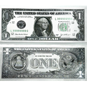 Talisman postříbřená dolarová bankovka 1 USD
