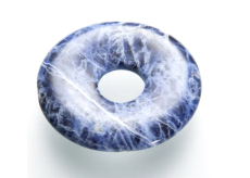 Sodalit Donut prírodný kameň 30 mm, komunikačný kameň