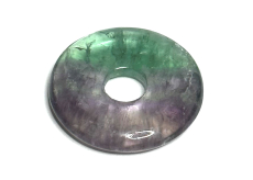 Fluorit Rainbow Donut prírodný kameň 30 mm, kameň géniov
