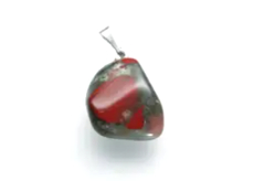 Heliotrop / krvavý kameň JAR prívesok prírodný kameň S, cca 2 cm, kameň odvahy