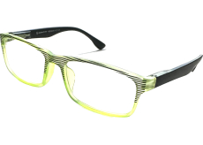 Berkeley Dioptrické okuliare na čítanie +2,0 plastové zelené, čierne pruhy 1 kus MC2248