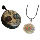 Orgonitový amulet, Strom života, generátor energie, prírodný kameň (7 čakier) + epoxidová živica + lano 22 g