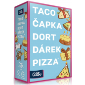 Albi Taco, klobúk, torta, darček, pizza pozorovacia kartová hra odporúčaný vek 8+