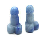 Avanturín modrý Penis pre šťastie, prírodný kameň na stavbu cca 3 cm