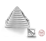 Striebro 925 Egypt pyramída korálek na cestovný náramok