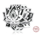 Strieborný 925 prívesok lotosového kvetu, korálik na náramku symbol
