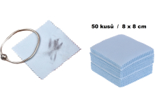 Čistiaca handrička - strieborná handrička modrá 8 x 8 cm 50 kusov