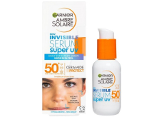 Garnier Ambre Solaire Invisible Serum Super UV SPF50+ Denné sérum proti UV žiareniu 30 ml