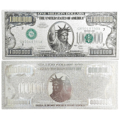 Postriebrená dolárová bankovka Talisman 1 000 000 USD