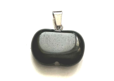 Obsidiánový prívesok Jablko poznania prírodný kameň 1,5 cm, kameň spásy