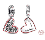 Prívesok Striebro 925 Keith Haring Heart Art Lines, People and Hearts, prívesok náramok