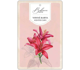 Bohemia Gifts Aromatická vonná karta Červené kvety jemná a čistá vôňa 10,5 x 16 cm