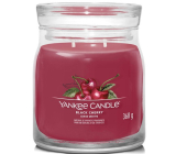 Yankee Candle Black Cherry - Sviečka s vôňou zrelej čerešne Signature medium glass 2 knôty 368 g