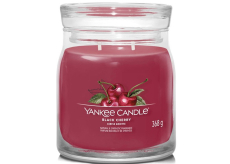 Yankee Candle Black Cherry - Sviečka s vôňou zrelej čerešne Signature medium glass 2 knôty 368 g