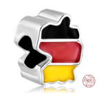 Prívesok Striebro 925 Nemecká vlajka korálek na cestovný náramok