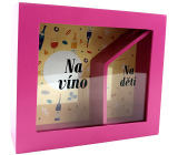 Albi Pokladnička v ráme Duo Pre deti a víno 16 x 5,5 x 4 cm