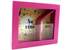 Albi Pokladnička v ráme Duo Pre deti a víno 16 x 5,5 x 4 cm
