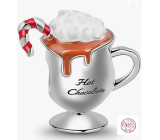 Prívesok zo striebra 925 Hot Chocolate - Užite si chladné dni, korálik na náramku Vianoce
