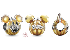Striebro 925 Disney Mickey Mouse korálek v tvare tekvice pre Halloween náramok