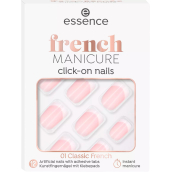 Essence French Click & Go umelé nechty 01 Classic French 12 kusov