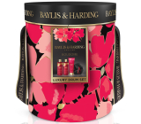 Baylis & Harding Cherry blossom sprchový krém 300 ml + telové mlieko 200 ml + pena do kúpeľa 300 ml + hubka do kúpeľa, kozmetická sada pre ženy
