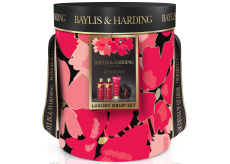 Baylis & Harding Cherry blossom sprchový krém 300 ml + telové mlieko 200 ml + pena do kúpeľa 300 ml + hubka do kúpeľa, kozmetická sada pre ženy