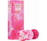 Toaletné mydlo Rose of Bulgaria v tvare ruže 3 x 30 g, kozmetická sada pre ženy