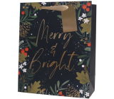 Darčeková papierová taška 32 x 12 x 26 cm Christmas Merry & Bright