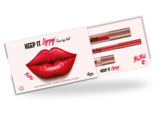 Keep it Lippy Trio Lip Set Červený matný rúž 3,5 ml + ceruzka na pery 0,2 g + lesk na pery 1,9 ml, kozmetická sada pre ženy