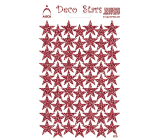 Arch Holografické dekoratívne samolepky hviezdy červené obyčajné 12 x 18 cm