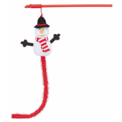 Trixie Vianočná hračka snehuliak na tyči pre mačky 31 cm