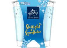 Glade Starlight & Snowflakes s vôňou zimných nocí a snehových vločiek vonná sviečka v skle, doba horenia až 38 hodín 129 g