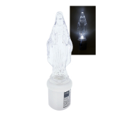 Sviečka LED svietiaca Panna Mária - biely blikajúci plameň 21 cm