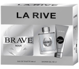 La Rive Brave Man toaletná voda 100 ml + sprchový gél 100 ml, darčeková súprava pre mužov