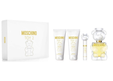 Moschino Toy 2 parfumovaná voda 100 ml + telový krém 100 ml + sprchový gél 100 ml + cestovný sprej 10 ml, darčeková sada pre ženy