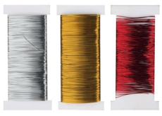 Viazacie drôty zmiešané farby 0,4 mm x 10 m 3 kusy