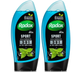 Radox Men Sporty Watermint & Sea Minerals 3v1 sprchový gél a šampón pre mužov 2 x 250 ml, duopack