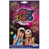 Grafix Dievčatá svietiace v tme tetovanie pre dievčatá 2 listy 24 x 15 cm, vek 7+