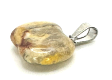 Achátové pierko Jablko poznania prívesok prírodný kameň 1,5 cm, prináša úspech v živote
