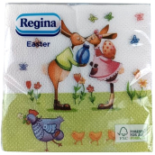 Regina Papierové obrúsky 1 vrstva 33 x 33 cm 20 kusov Veľkonočné bozkávanie zajačikov