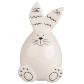 Zajac s labkami z keramiky na stojane 6 x 10 cm